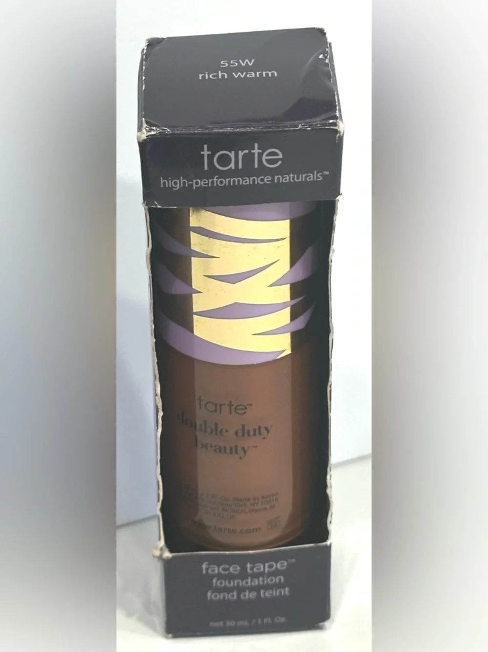 NEW, TARTE Face Tape Foundation ~ 55W RICH WARM, 30 ml / 1 fl oz